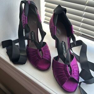 TOM FORD Silk Satin Heels 38.5/7.5